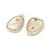 Brass Micro Pave Clear Cubic Zirconia Pendants KK-F871-26G-2