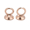 201 Stainless Steel Bead Cap Pendant Bails STAS-L244-27B-RG-2
