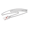 Poker 201 Stainless Steel Pendant Necklaces NJEW-F320-03P-01-2