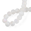 Transparent Frosted Glass Bead Strands GLAA-T032-T8mm-MB13-4