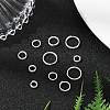 12Pcs 4 Styles 925 Sterling Silver Split Rings STER-BBC0008-55-4