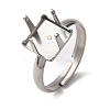 304 Stainless Steel Cuff Ring Components STAS-D372-01P-02-1