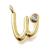 Brass Micro Pave Cubic Zirconia Pendants KK-B132-12G-W-1