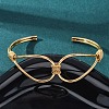304 Stainless Steel Cuff Bangles for Women BJEW-S162-02G-2