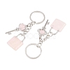 Natural Rose Quartz Pendant Keychains KEYC-A016-01P-13-2