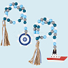 2Pcs 2 Styles Wood Beaded Hanging Ornaments HJEW-GF0001-56A-7