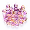 Transparent Spray Painted Crackle Acrylic Beads ACRP-YW0001-01D-1