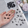 25 Pairs 304 Stainless Steel Bowknot Stud Earring Findings STAS-ME0003-34EB-3