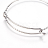 Tarnish Resistant Adjustable 304 Stainless Steel Expandable Bangle Making STAS-I081-01P-2