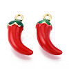 Brass Enamel Pendants X-KK-N257-51G-1