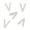 Tarnish Resistant 304 Stainless Steel Letter Charms LS-X-STAS-O072-V-2