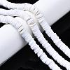 Flat Round Handmade Polymer Clay Beads CLAY-R067-10mm-17-4