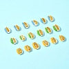 18Pcs 3 Colors Enamel Cowrie Shell Beads SSHEL-FS0001-03-10