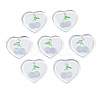 Transparent Resin Pendants RESI-N030-002D-1