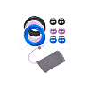 6Pcs 3 Colors Oval 2-Hole Plastic POM Cord Locks FIND-OC0003-23A-7