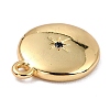 Brass Micro Pave Cubic Zirconia Charms ZIRC-I054-13G-05-2