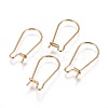 Ion Plating(IP) 304 Stainless Steel Hoop Earrings Findings Kidney Ear Wires STAS-L216-22C-G-1