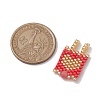 Glass Seed Beaded Pendants PALLOY-MZ00227-02-3