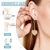 6 Pairs Brass Stud Earring Finding KK-BC0011-90-2