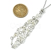 3Pcs 3 Style Brass Macrame Pouch Empty Stone Holder for Pendant Necklaces Making NJEW-AB00027-3