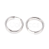 Tarnish Resistant 202 Stainless Steel Huggie Hoop Earrings EJEW-F111A-25mm-P-2