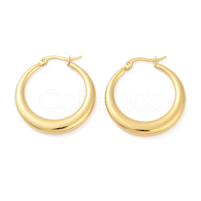 304 Stainless Steel Hoop Earrings for Women EJEW-U046-07G-B-1