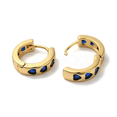 Rack Plating Brass Micro Pave Cubic Zirconia Hoop Earrings EJEW-L224-57G-03-1
