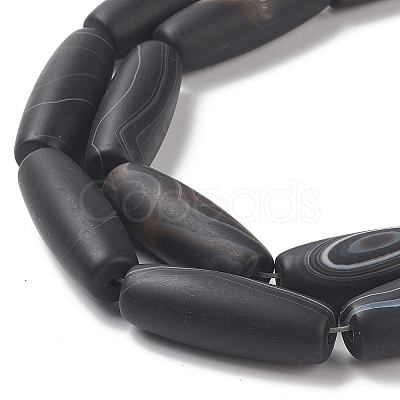 Natural Striped Agate/Banded Agate Beads Strands G-F354-22D-1
