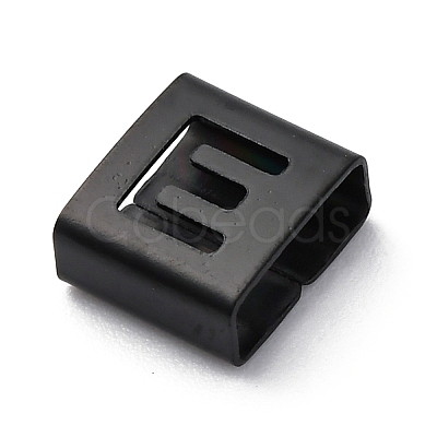Ion Plating(IP) 304 Stainless Steel Square Slide Charms STAS-L132-25E-B-1