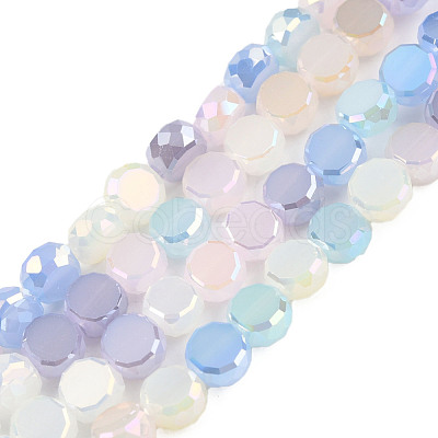 Electroplate Glass Beads Strands EGLA-N002-40B-05-1
