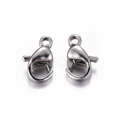 Tarnish Resistant 304 Stainless Steel Lobster Claw Clasps STAS-R050-9x5mm-1