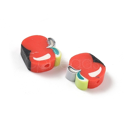 Fruit & Vegetable Theme Handmade Polymer Clay Beads CLAY-F006-02A-1