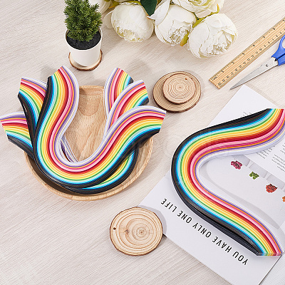 4Sets 4 Styles Rectangle Quilling Paper Strips DIY-CP0012-30-1