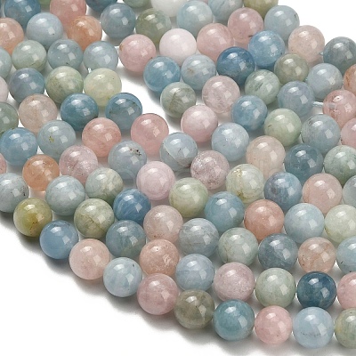 Natural Morganite Beads Strands G-H329-C10-12mm-AB-1