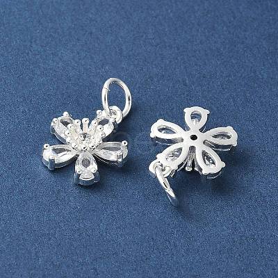 Brass Micro Pave Cubic Zirconia Pendants KK-U067-03S-04-1