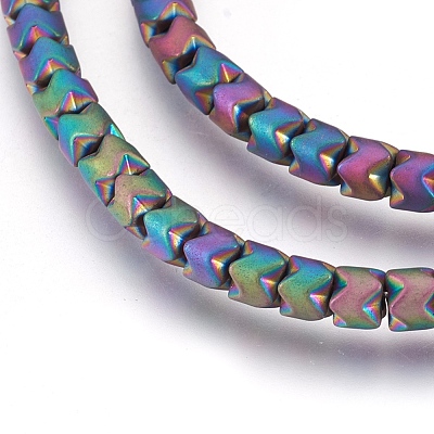 Electroplate Non-magnetic Synthetic Hematite Bead Strands G-I208-19F-F-1