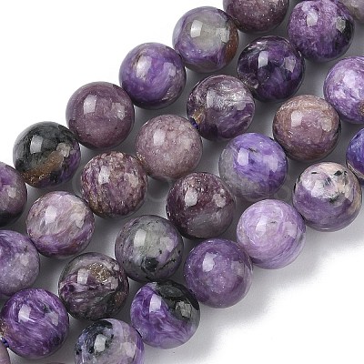 Natural Charoite Beads Strands G-C270-O02-05-1