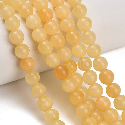 Natural Yellow Calcite Beads Strands GG-CBAA3AB-02-8mm-1