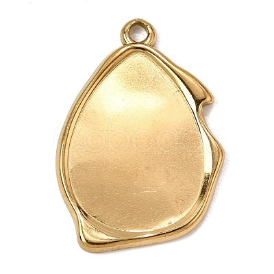 304 Stainless Steel Pendant Cabochon Settings SA-CBA9B1E-01D-G-1