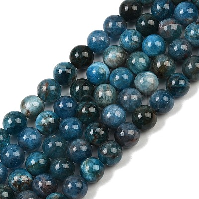 Round Natural Apatite Beads Strands G-K068-02-8mm-1