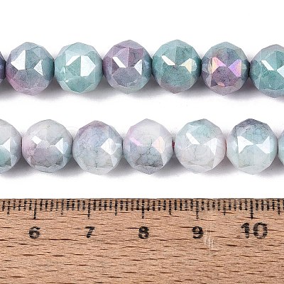 Anti-Tarnish Electroplate Glass Beads Strands GLAA-N010-10mm-18-1