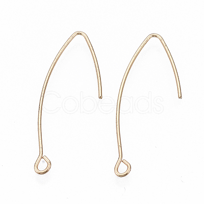 Brass Earring Hooks X-KK-N231-08-NF-1
