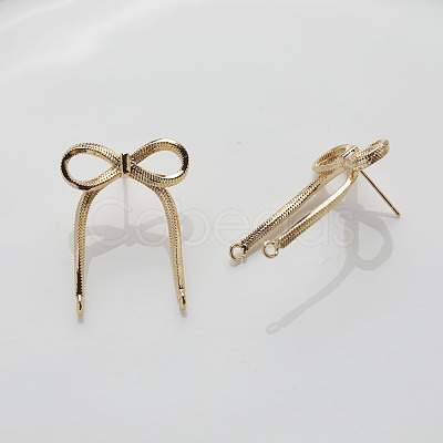 Brass Stud Earring Finding LS-KK-U061-14B-G-1