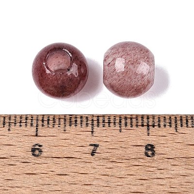 Natural Strawberry Quartz European Beads G-Q607-02F-1