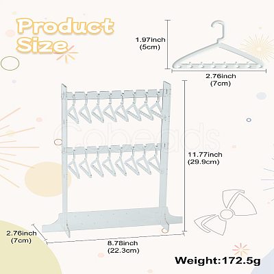 2 Layers Hanger Style Acrylic Earring Storage Display Rack ST-CJ0034-03-1