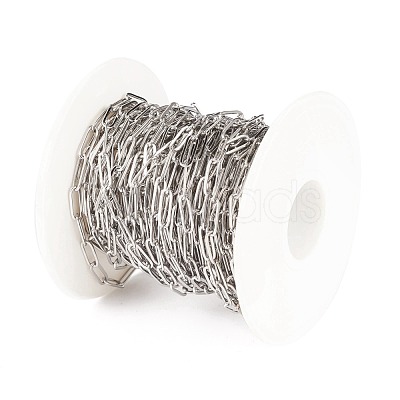 Tarnish Resistant 304 Stainless Steel Paperclip Chains STAS-K209-07P-1