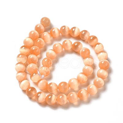 Natural Selenite Beads Strands G-P493-01I-1