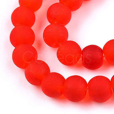 Transparent Glass Beads Strands X-GLAA-T032-T6mm-MD09-1