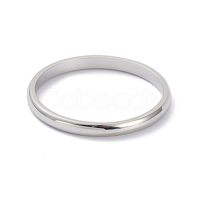 Non-Tarnish 2mm Polished Plain Dome Finger Ring for Girl Women RJEW-C012-05D-P-1