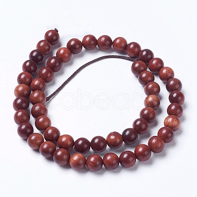 Natural Wood Beads Strands WOOD-J001-04-8mm-1
